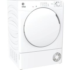 Hoover HLE C8LF Hoover H-Dry 300 8kg Condenser Tumble Dryer, White, Plastic Door, Sensor Dry, NFC